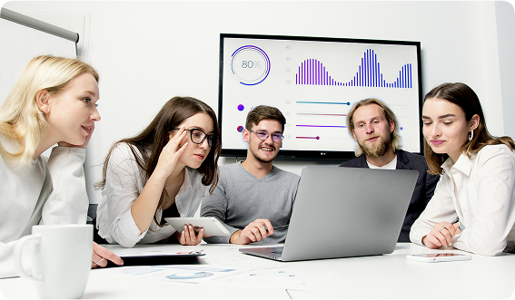 Business team meeting in modern office