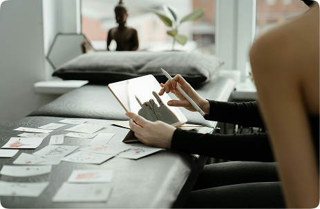 Professional team collaborating on AI solutions with data analytics